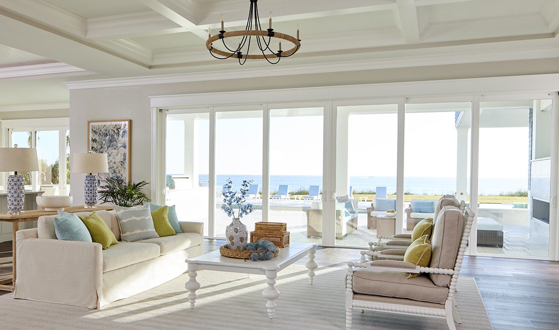 hurricaneshield patio doors on a coastal home