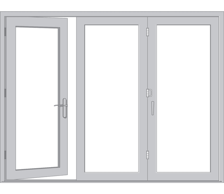 illustration of a bifold patio door reserve traditional