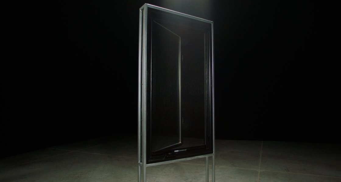 reserve casement window with a rolscreen retractable screen showing pella's innovations in screens