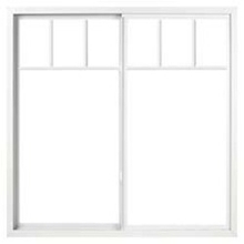 Pella Impervia sliding window with top row grilles