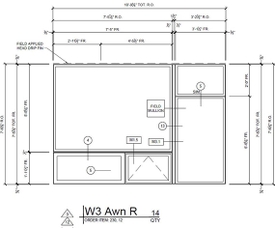 The Rose typical window elevation drawing