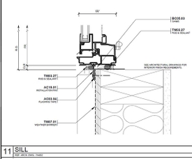 The Rose typical window sill drawing