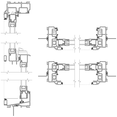 cross section drawings of impervia double-hung