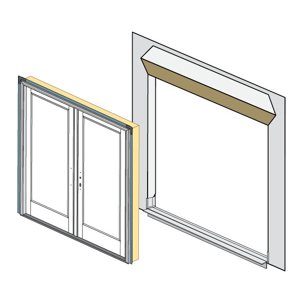 illustration of new construction for hinged doors