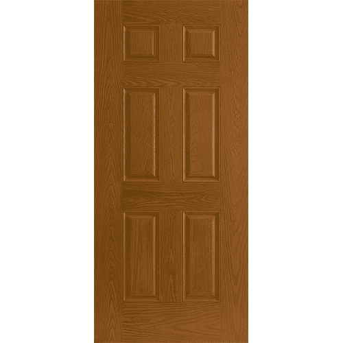 solid six panel entry door