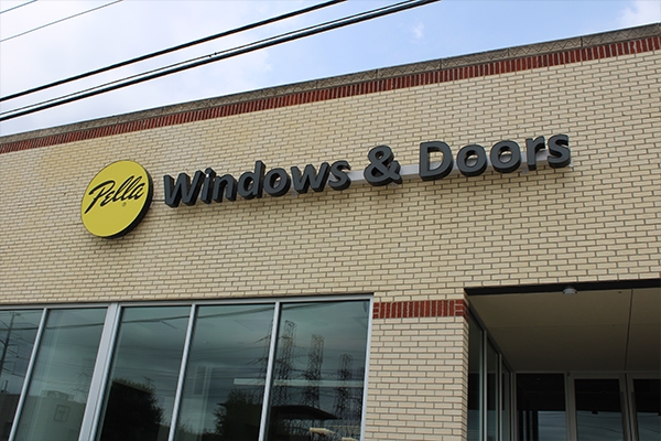 The exterior of the Pella showroom in Dallas, Texas.