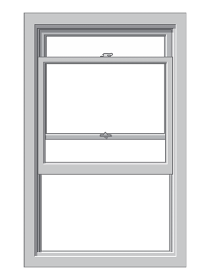 Illustration of a single hung window