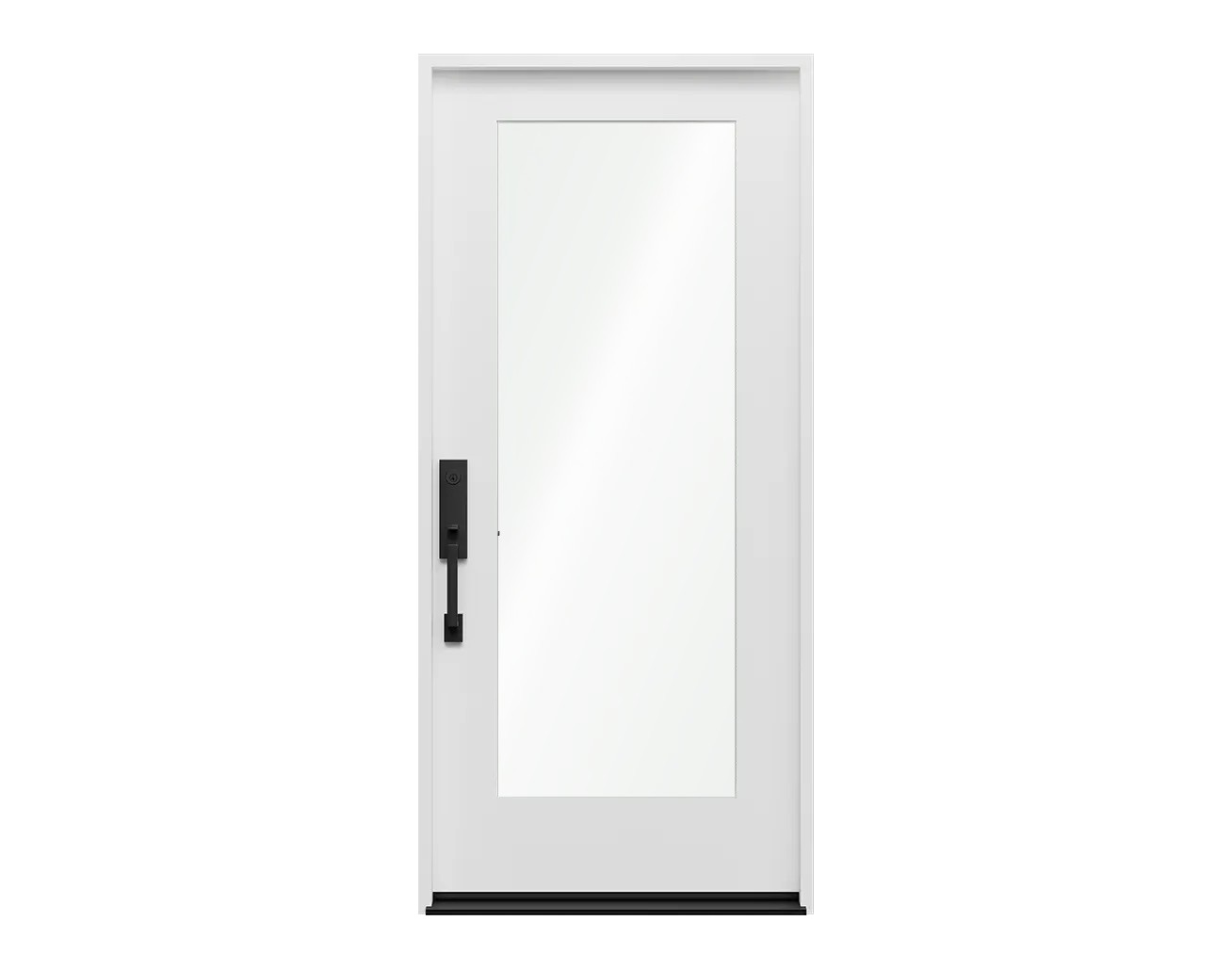 Fiberglass Front Door Flush Glazed Full Light