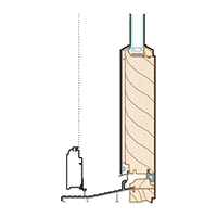 in-swing hinged door cross section