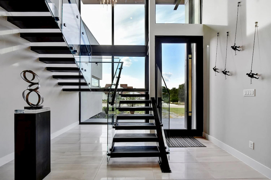 Interior of modern San Antonio home with newly installed Pella windows.