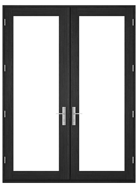 pella reserve hinged door cut-out-background in black stain