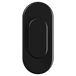 pivot door round thumb turn in matte black