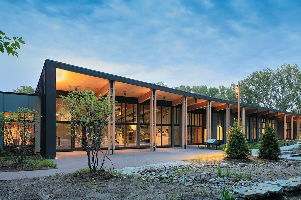 St. Louis Park nature center with newly installed Pella windows. 