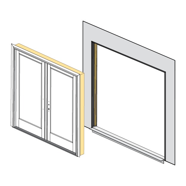 illustration of hinged door pocket replacement
