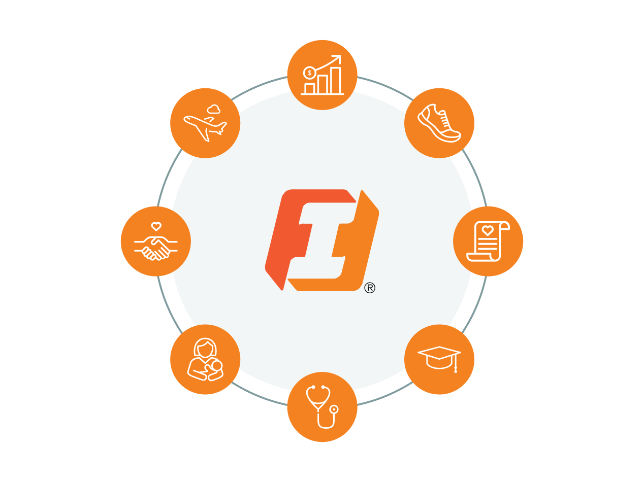 Circle of Firstinterstate employee benefit icons