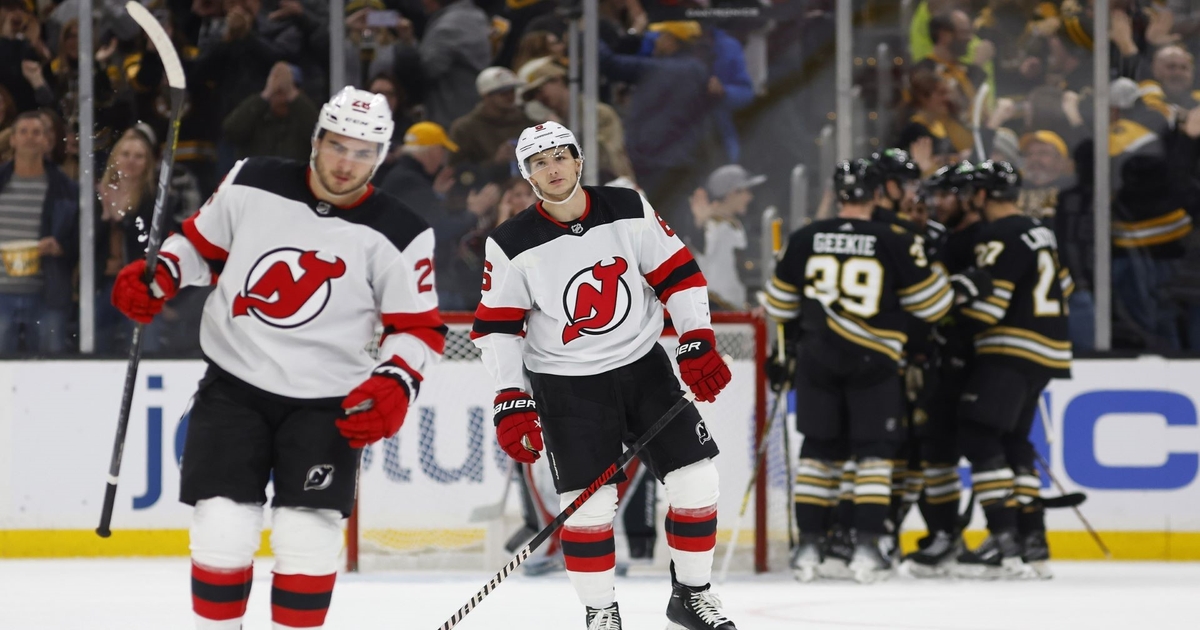 Devils allow four second-period goals in 5-2 loss to Bruins