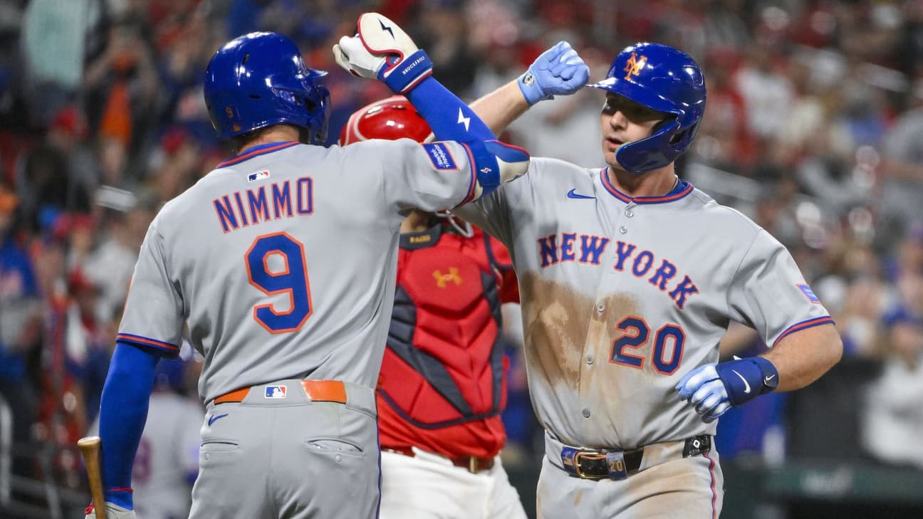 Los Mets aplastan a los Cardenales con 17 hits y extienden racha histórica a nueve victorias consecutivas Los Mets aplastan a los Cardenales con 17 hits y extienden racha histórica a nueve victorias consecutivas