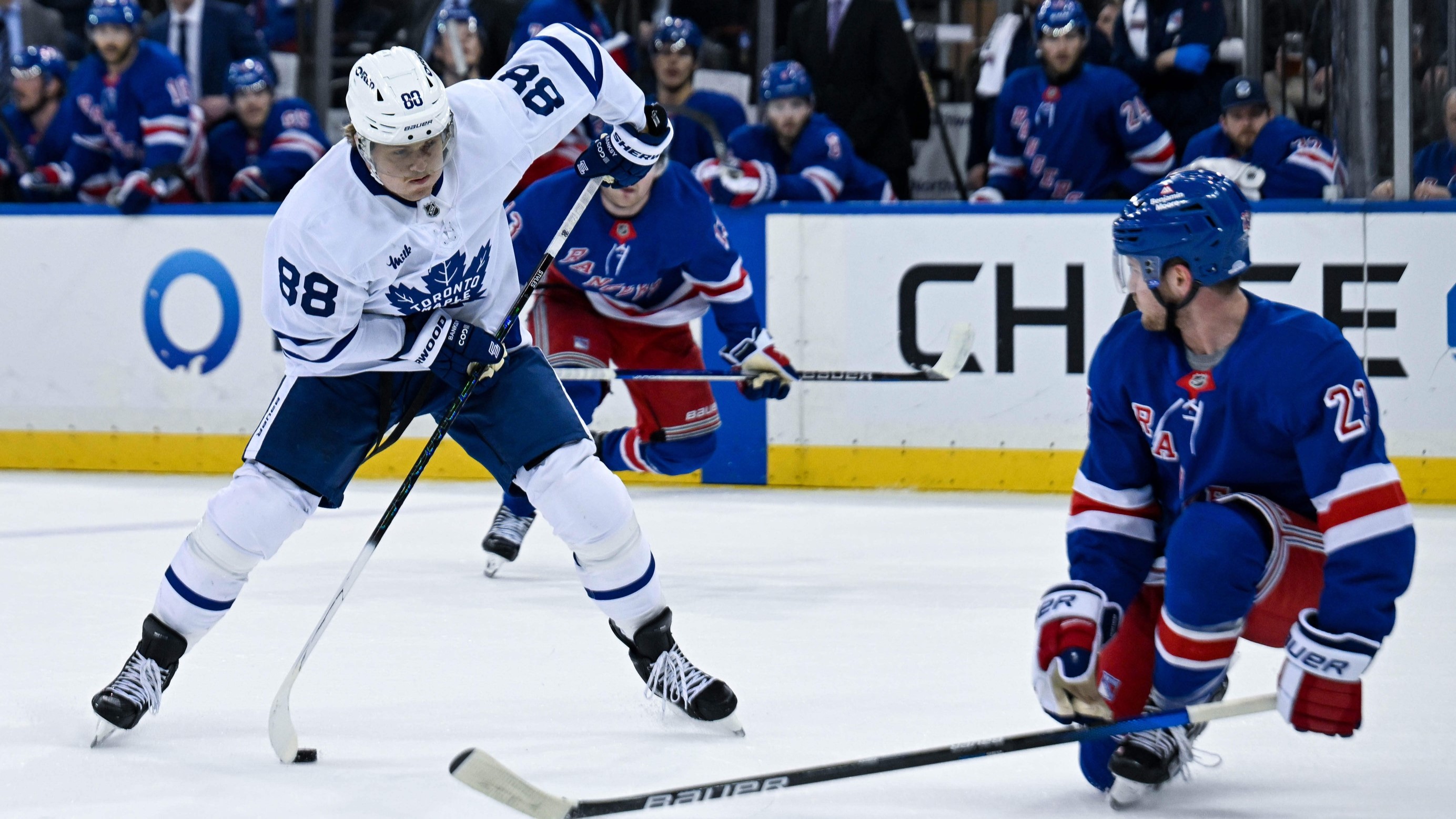 Rangers drop third straight after 4-3 loss to Maple Leafs
