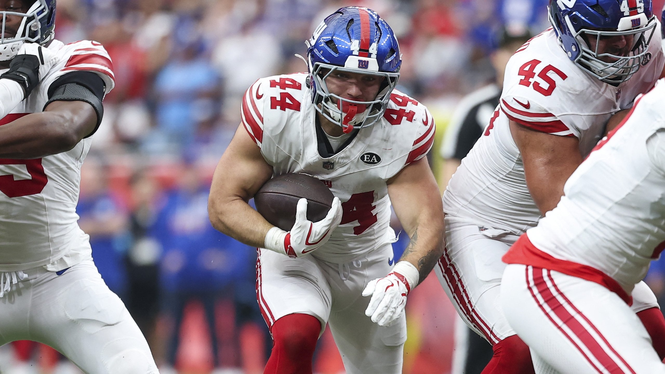 Giants’ Cam Skattebo fined for lowering helmet against Texans