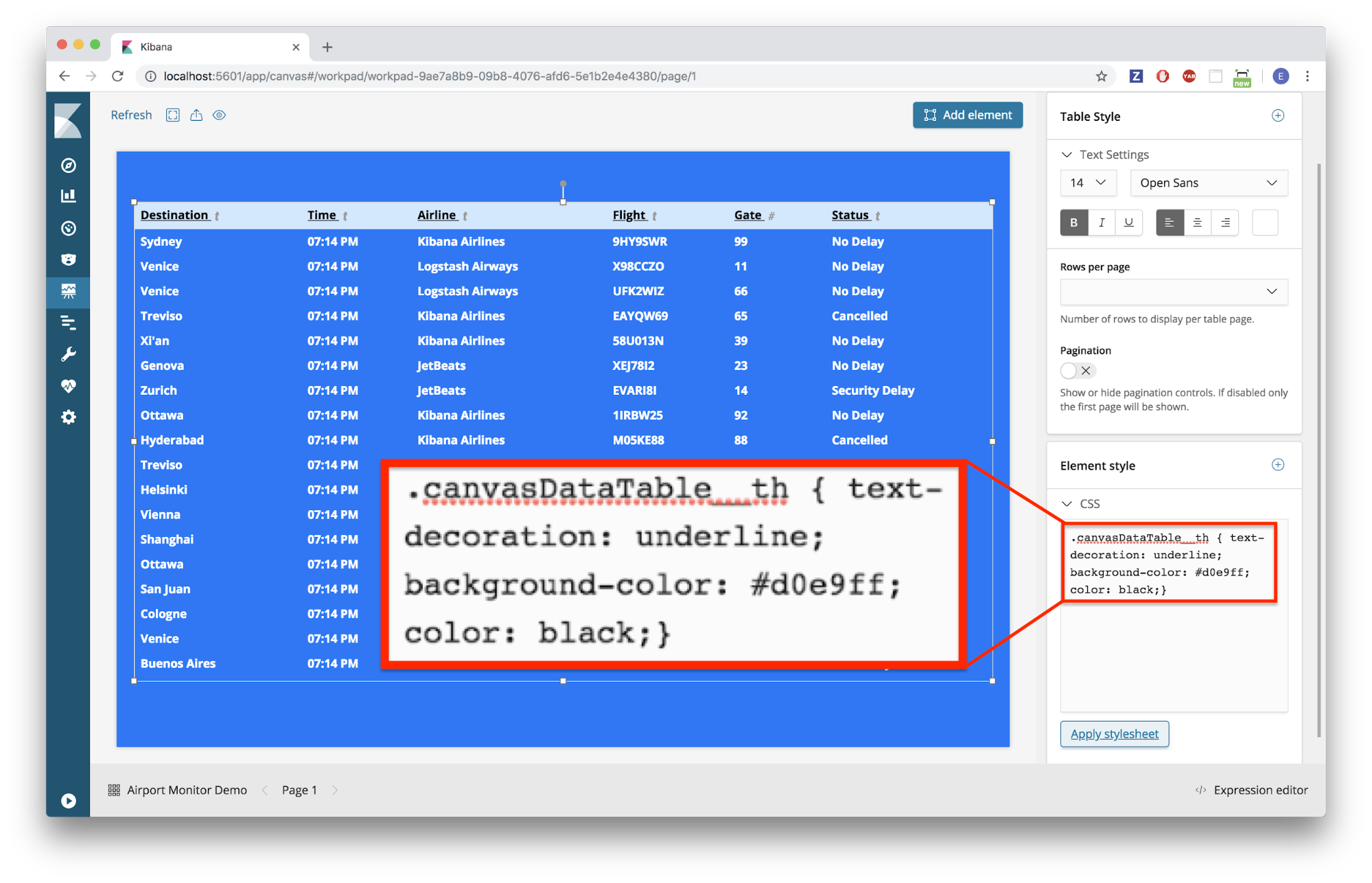 在Kibana 中使用Canvas 的数据表和故障排查元素 Elastic Blog