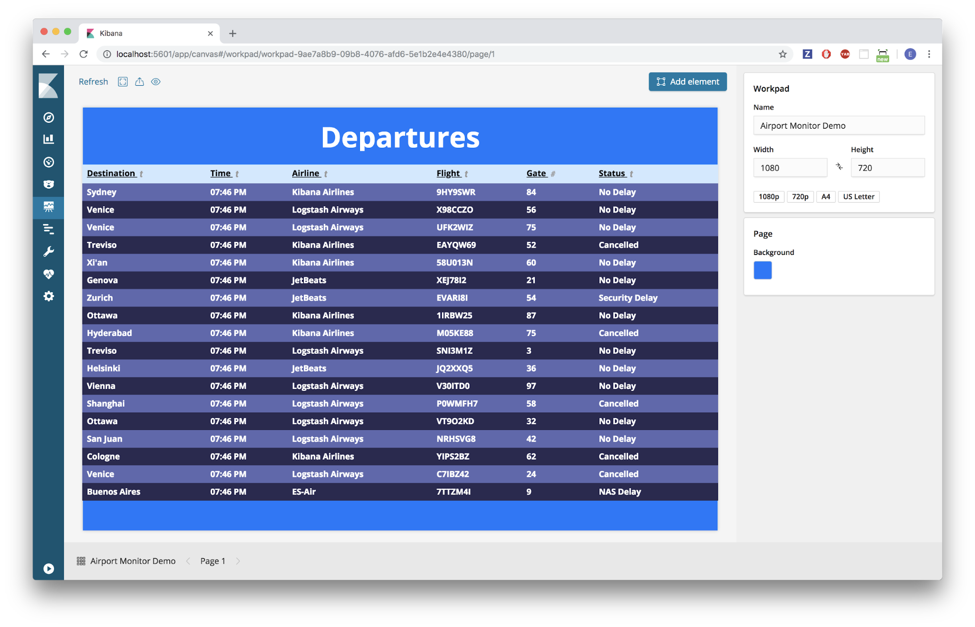 Arbeiten Mit Datentabellen Und Debug Elementen Mit Canvas In Kibana Elastic Blog