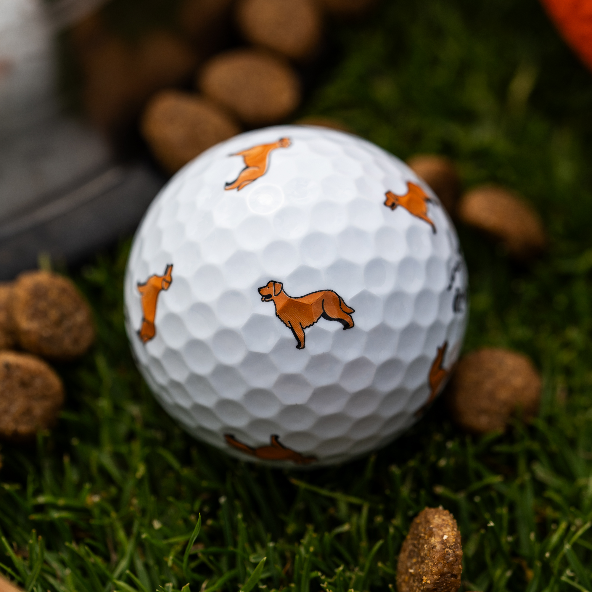 Chrome Tour Golden Retriever Dog Golf Balls