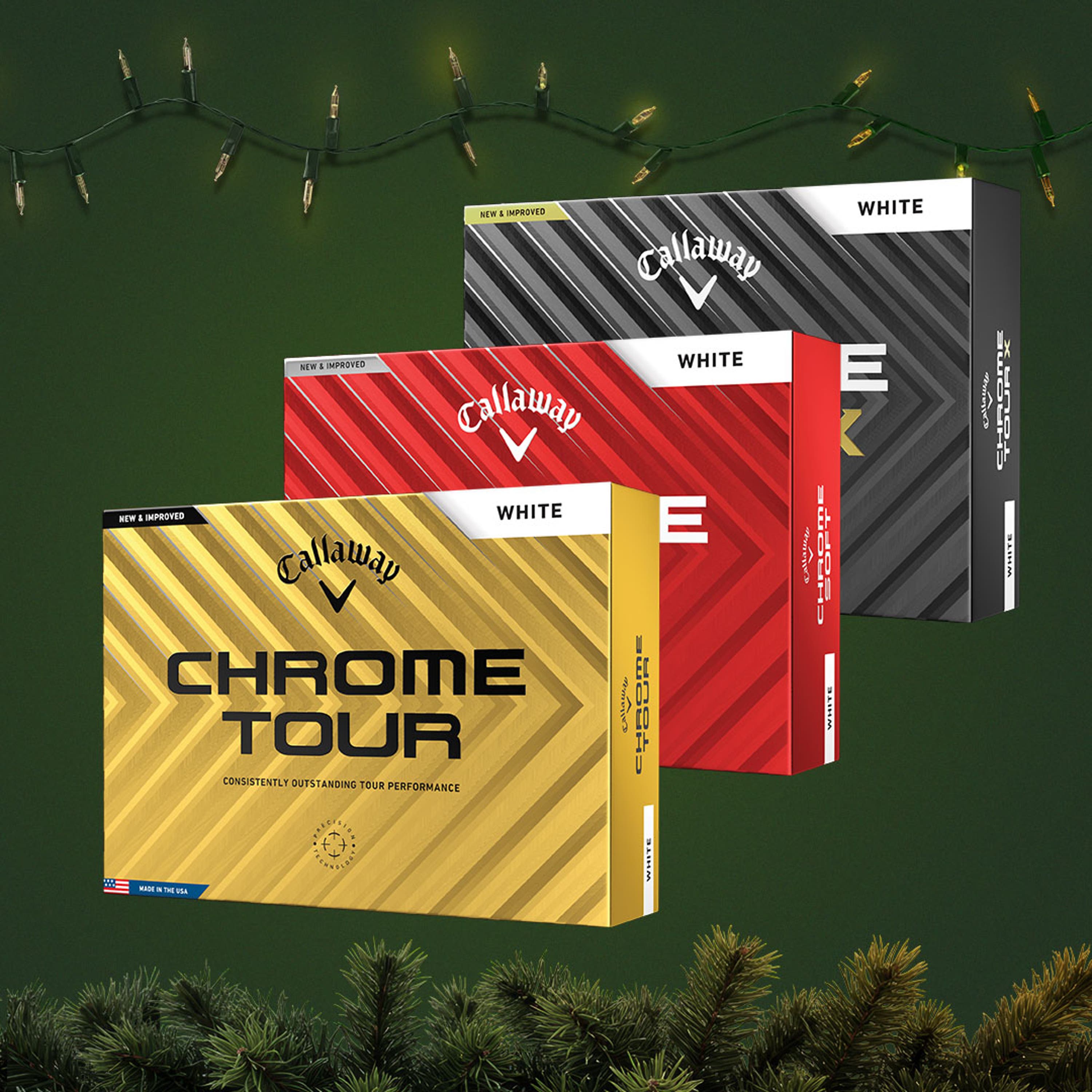 View: Holiday Chrome Dozen Pack Golf Balls