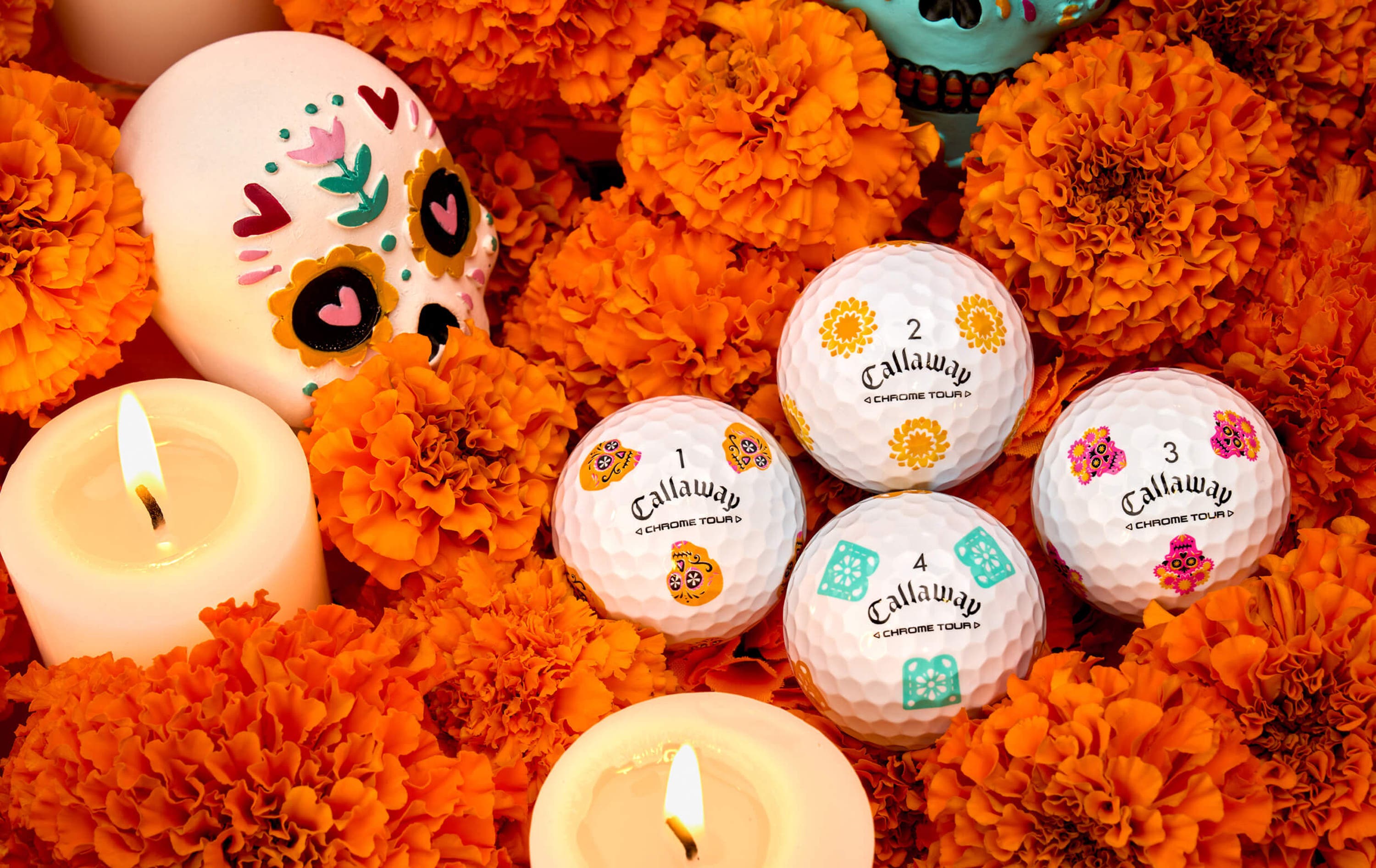 Chrome Tour Día de los Muertos Golf Balls