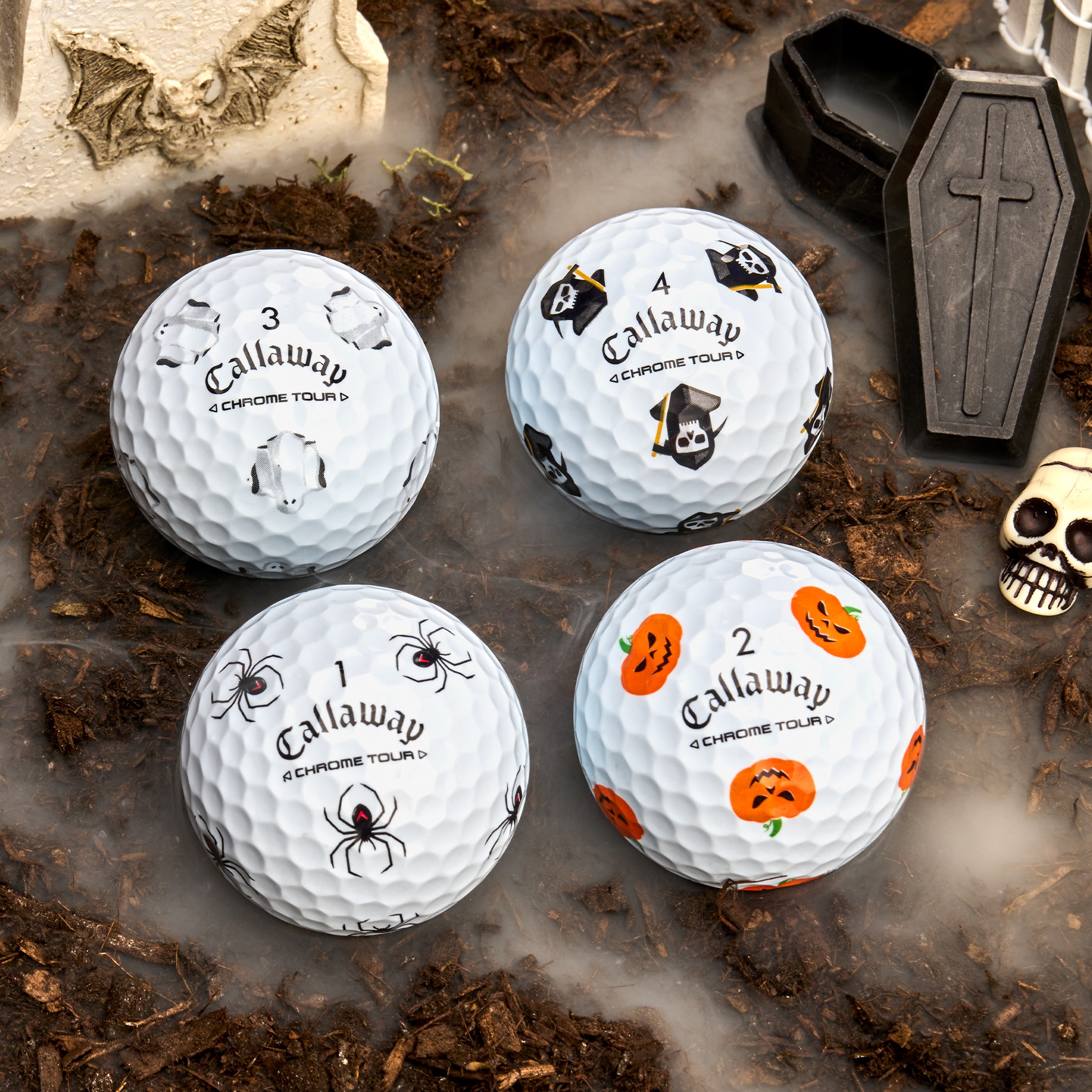 halloween chrome tour golf balls