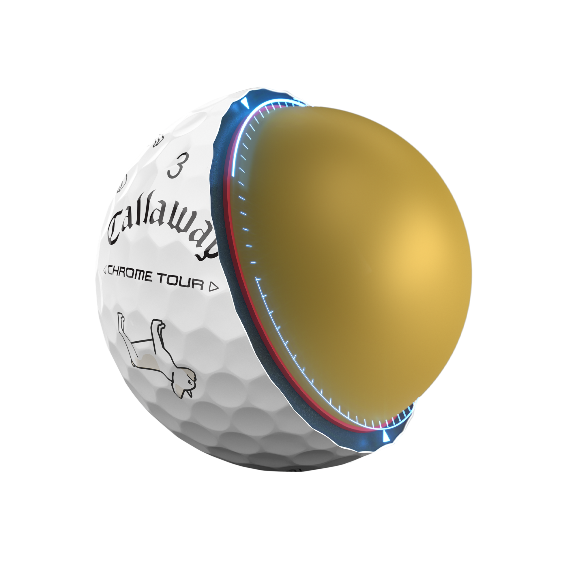 Chrome Tour Small Dogs: Cream French Bulldog Golf Balls