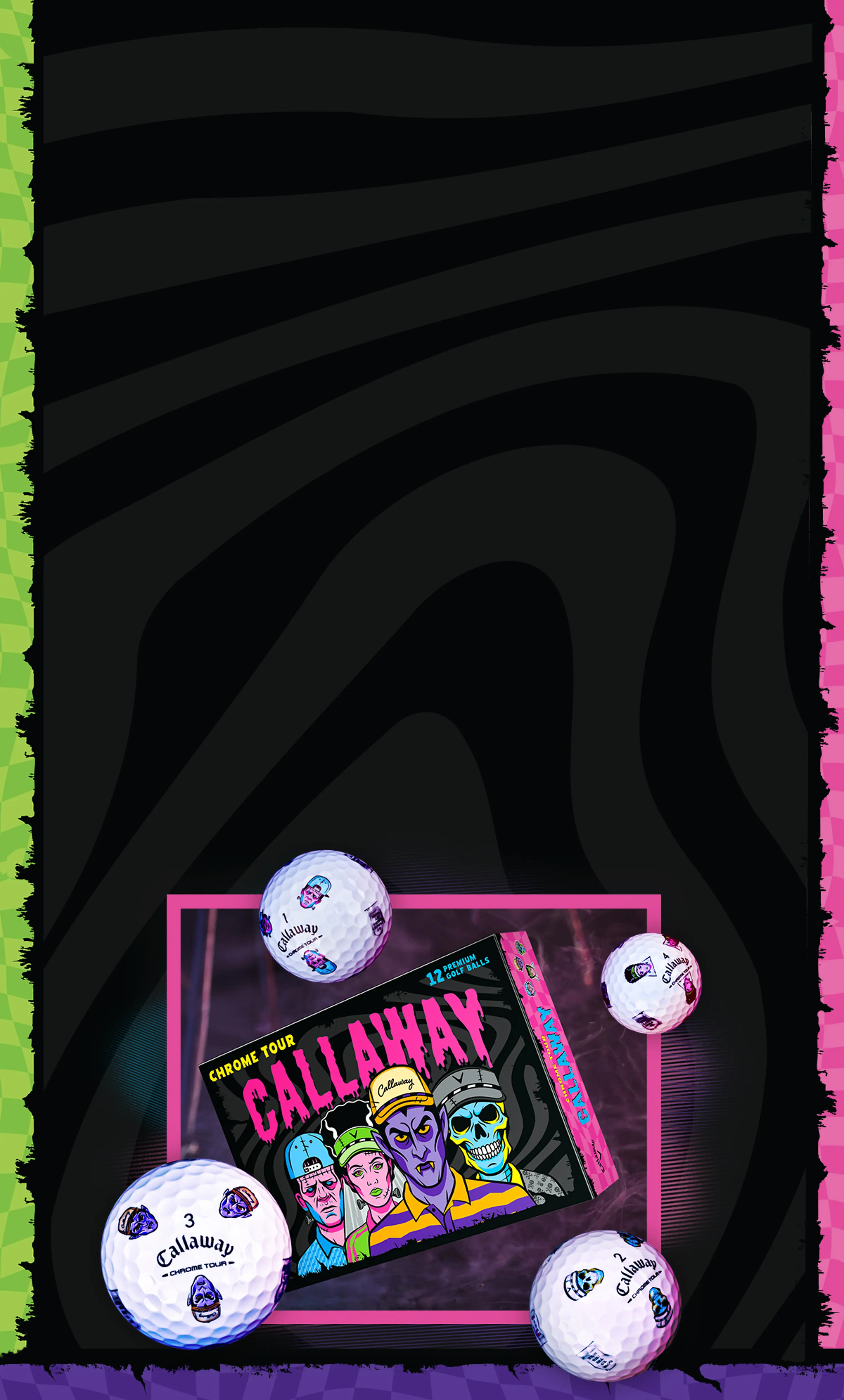 Chrome Tour Halloween Golf Balls