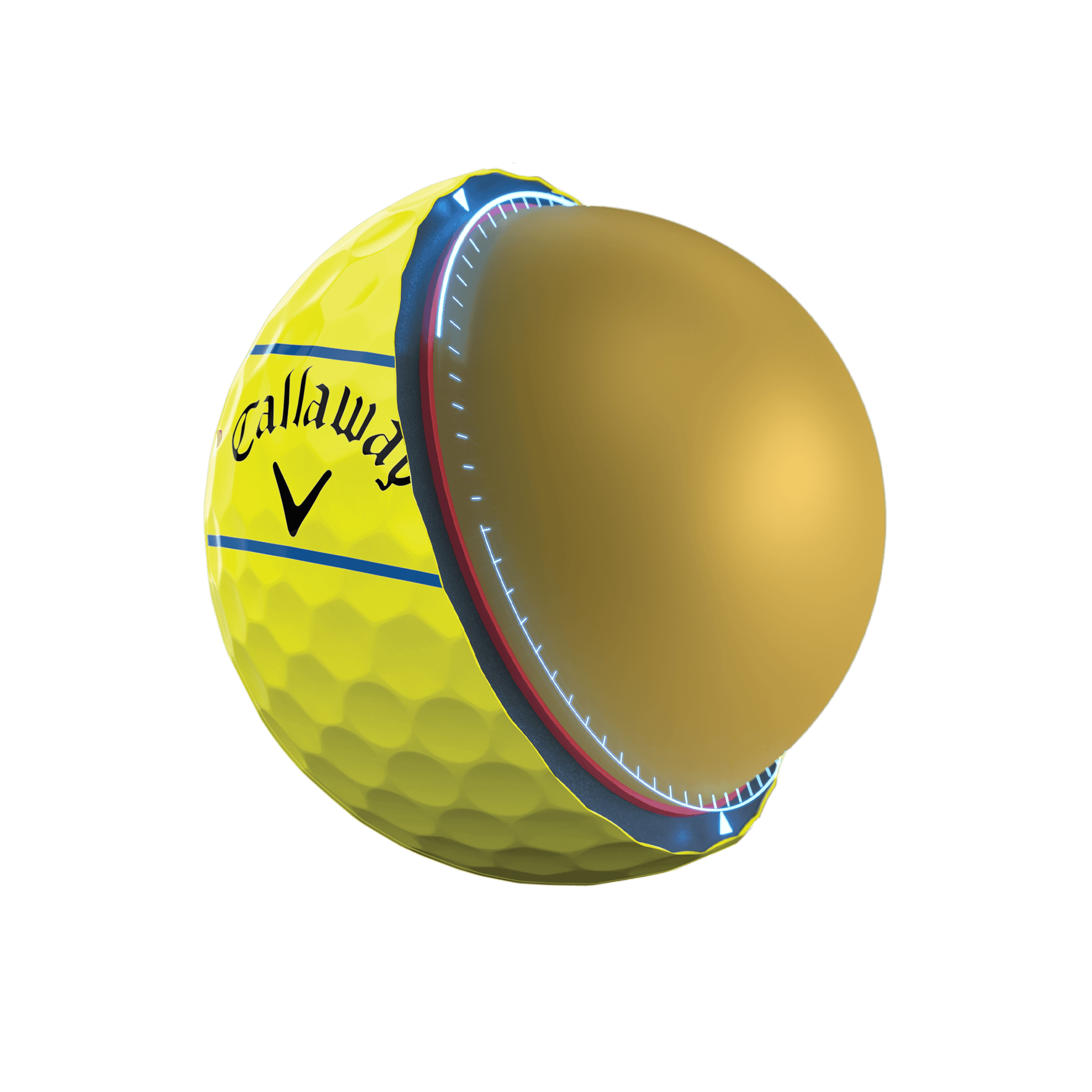 Chrome Tour Triple Track White golf ball features and benefits