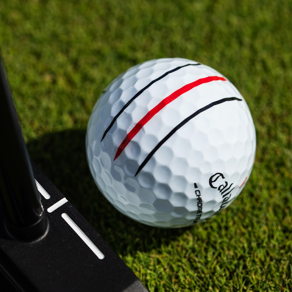 Chrome Tour Black and Red Triple Track Golf Balls