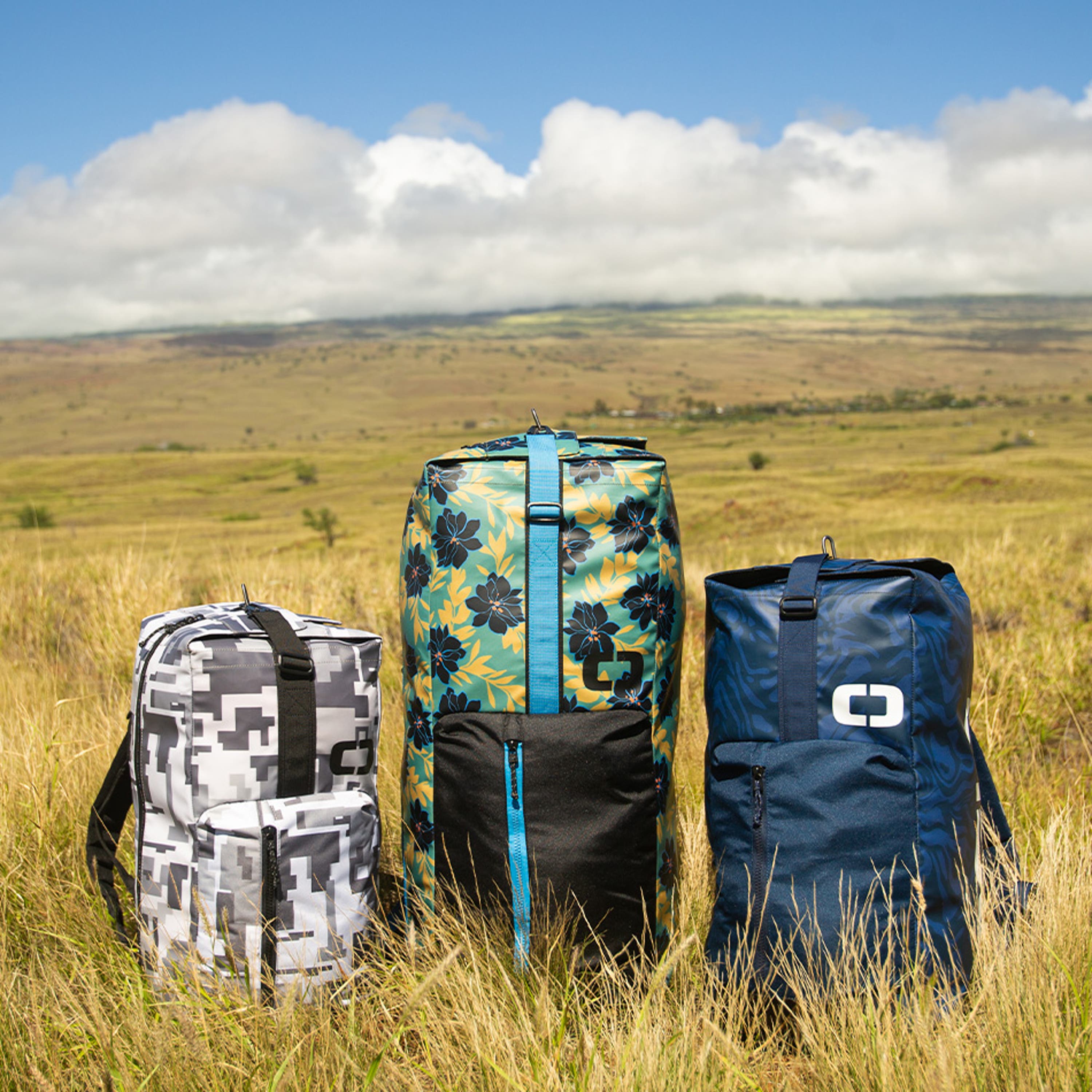 utility duffels in field