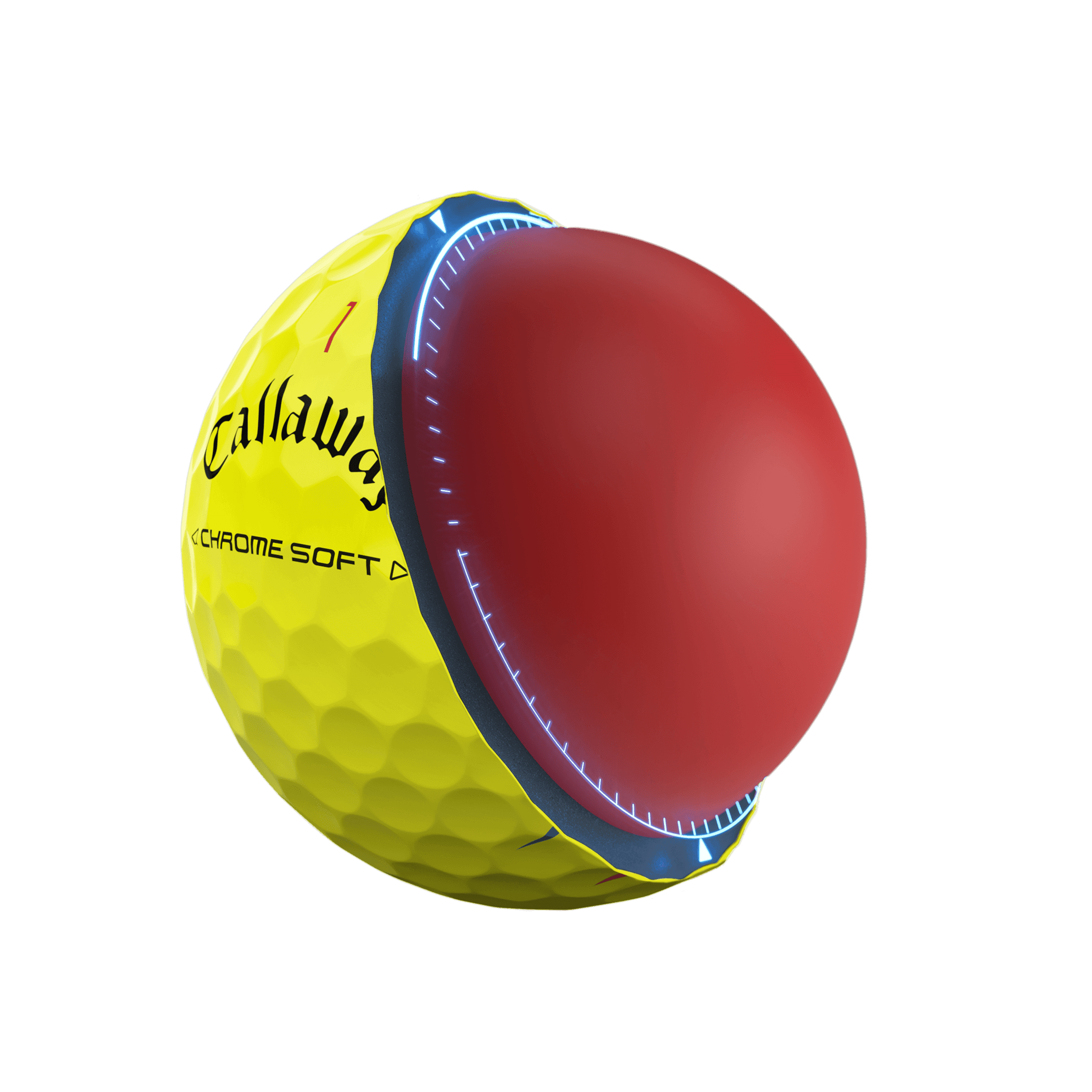 Chrome Soft yellow triple track golf balls features and benefits