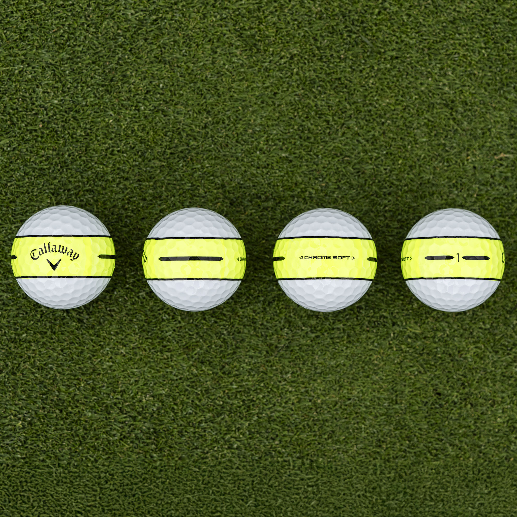 Chrome Soft 360 Yellow Stripe '24 Golf Balls