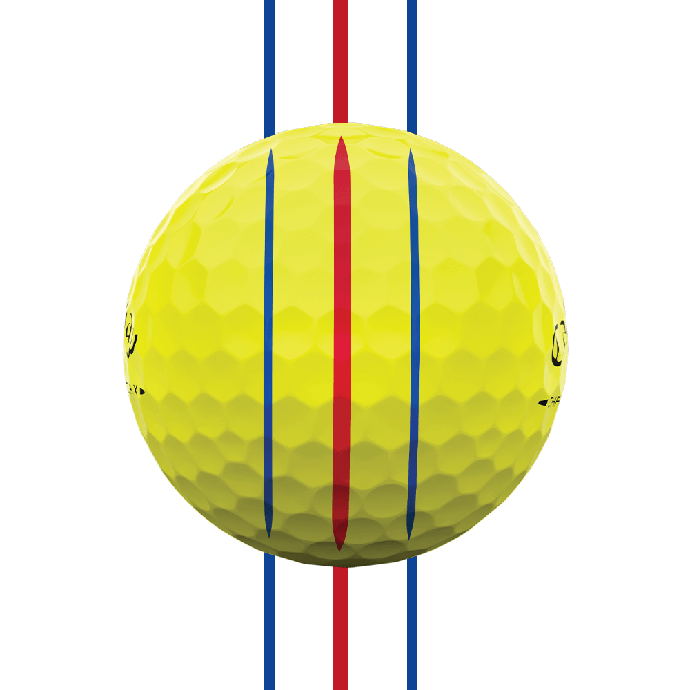 Chrome Tour X Triple Track Yellow Golf Balls