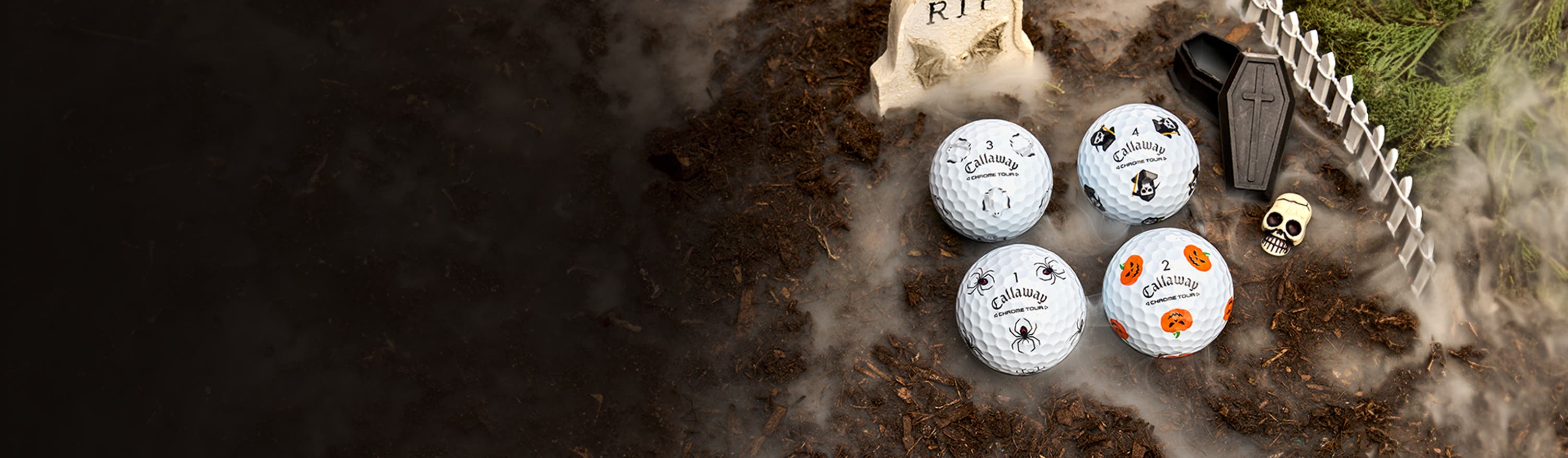 chrome tour halloween golf balls