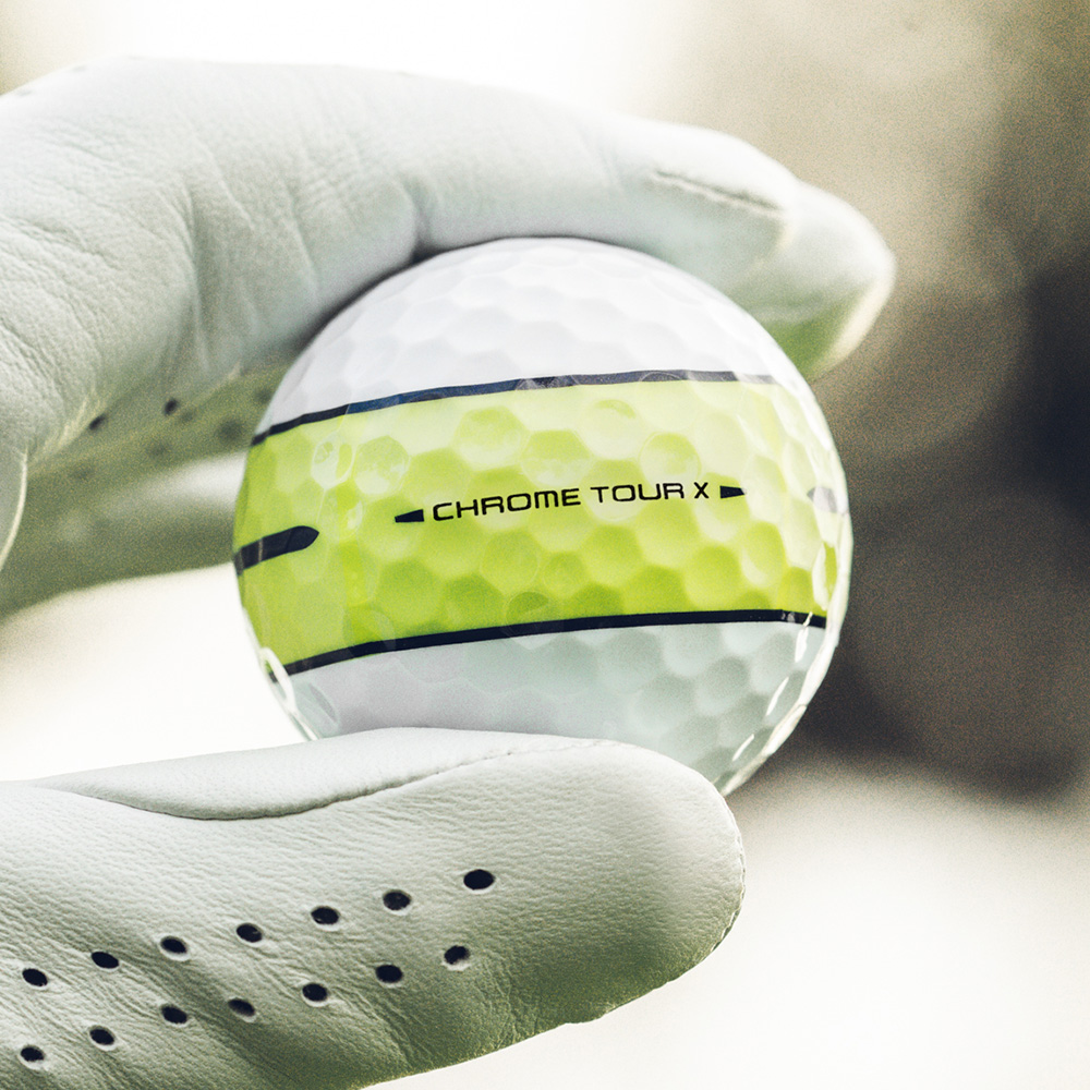 Chrome Tour X 360 Yellow Stripe Golf Balls