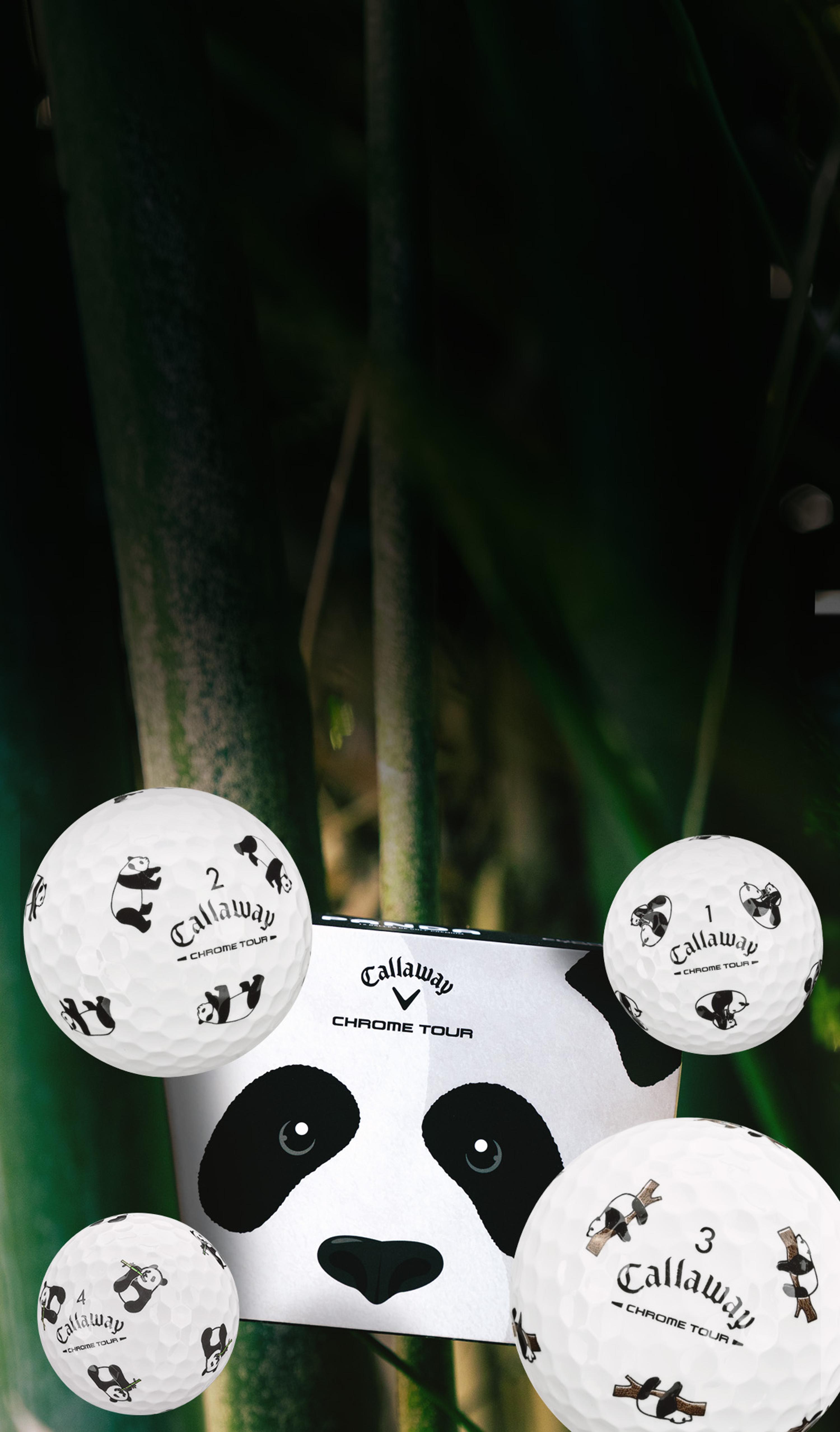 Chrome Tour Panda Golf balls