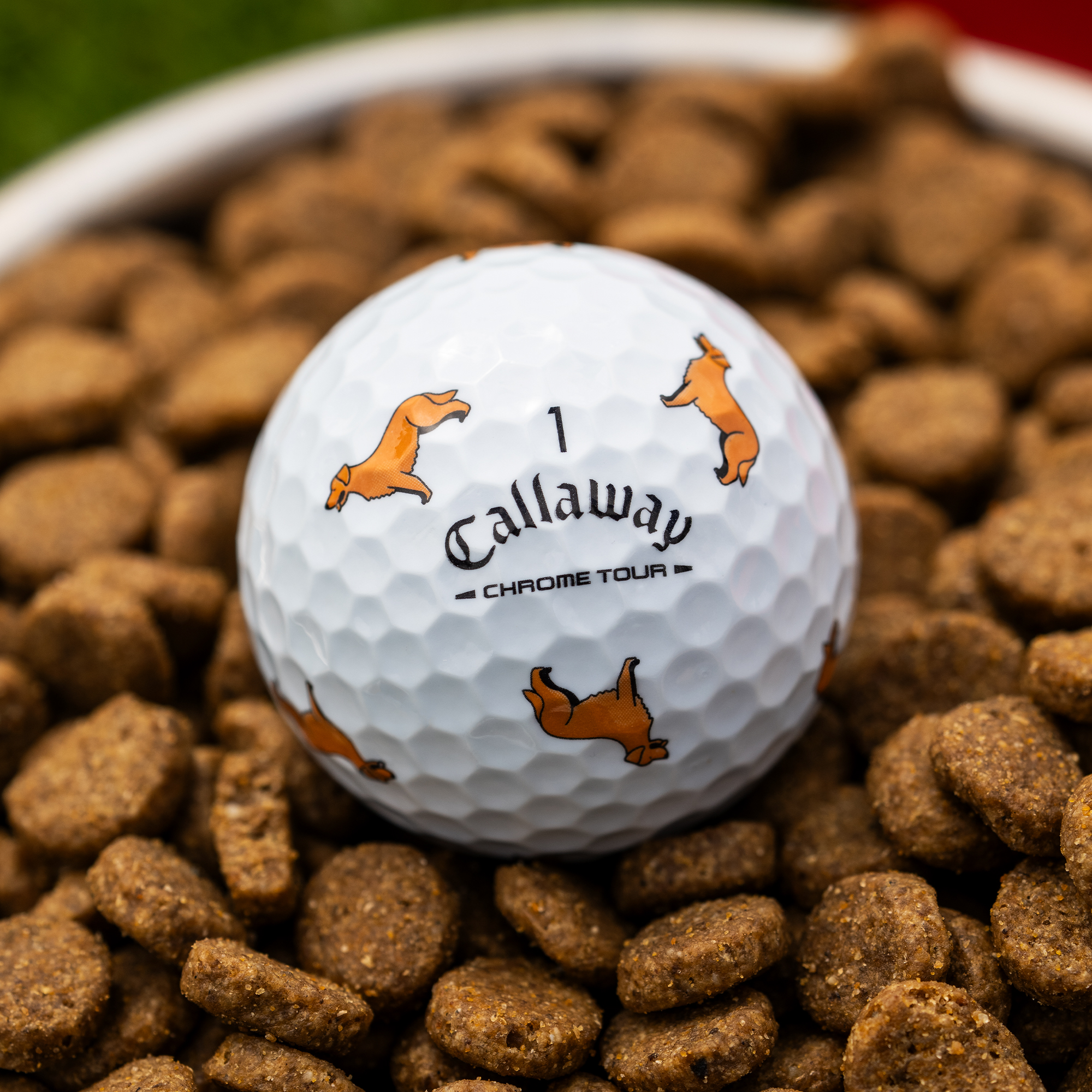 Chrome Tour Golden Retriever Dog Golf Balls