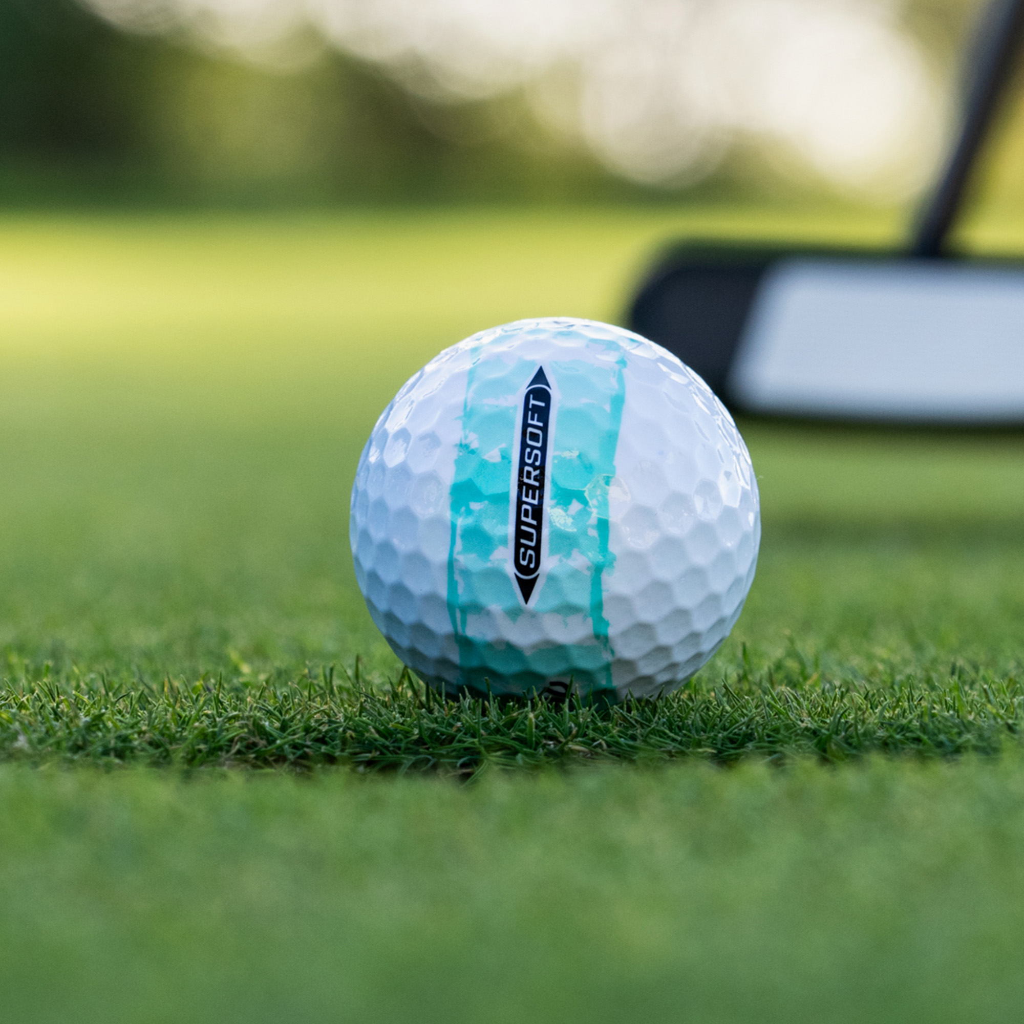 Supersoft Distressed Teal Stripe Golf Balls