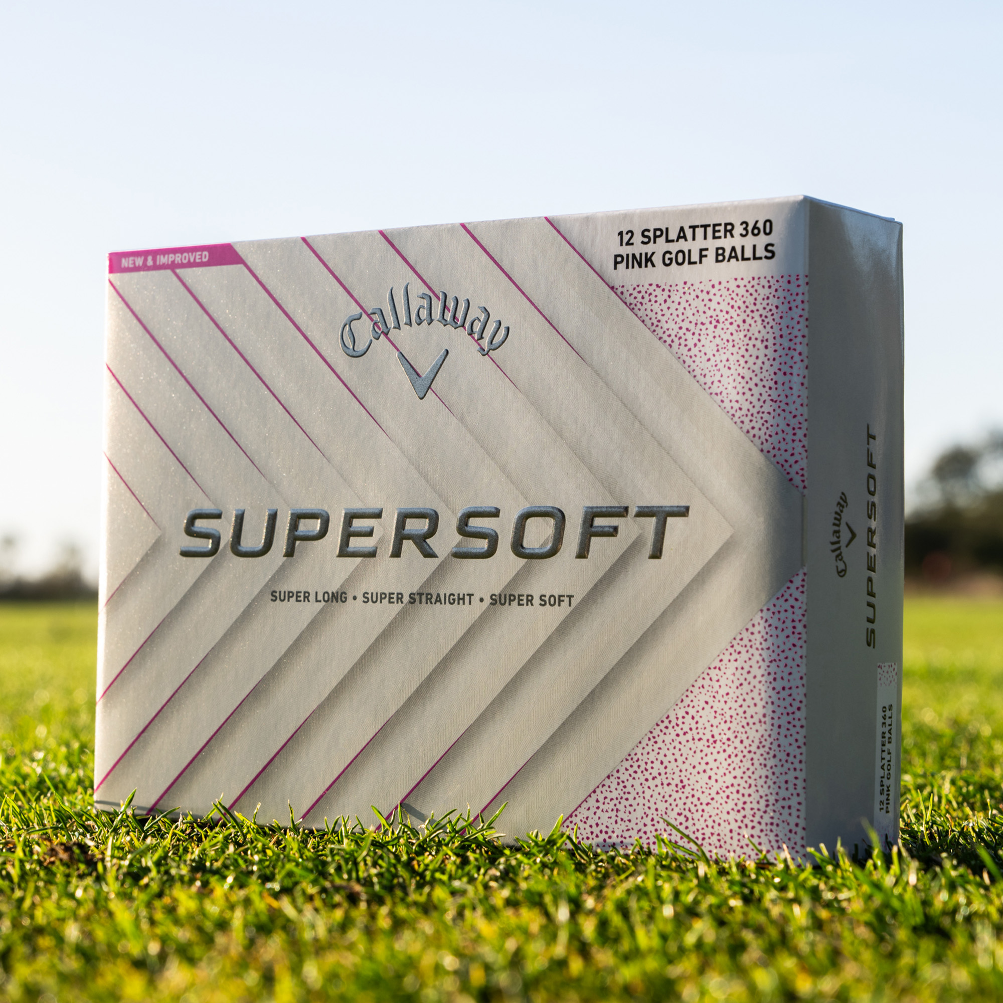 Supersoft Splatter 360 Pink Golf Balls