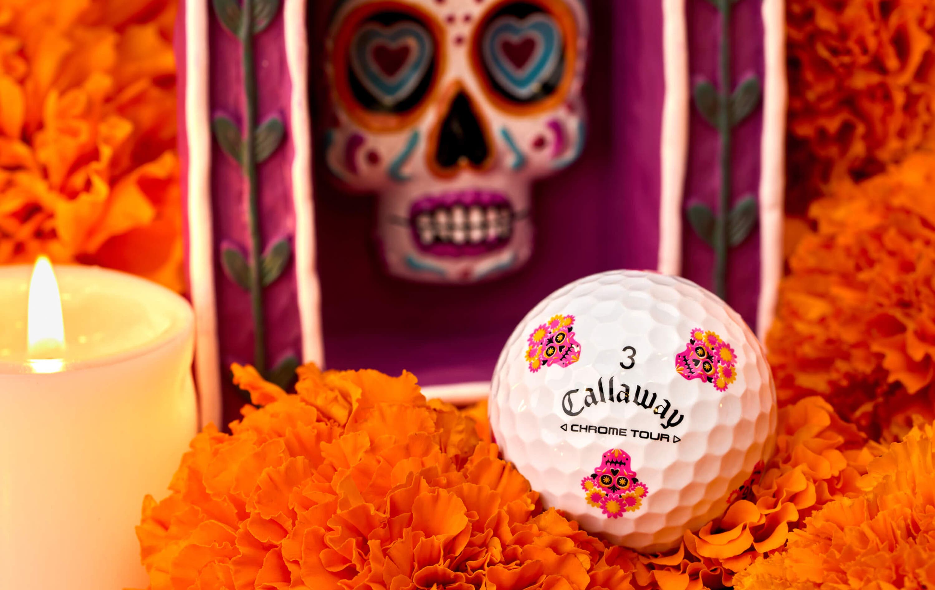 Chrome Tour Día de los Muertos Golf Balls