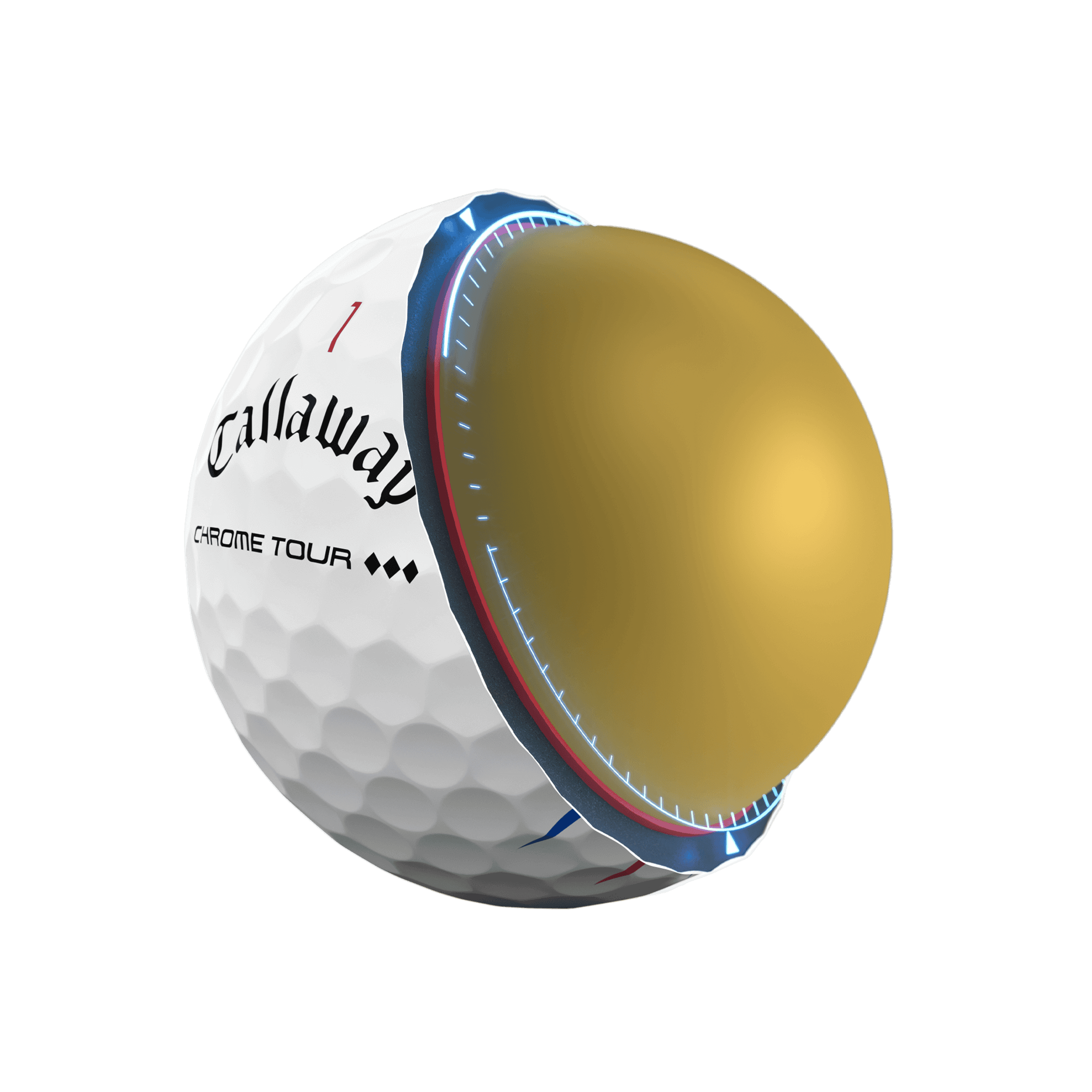 Chrome Tour X White triple track Golf Balls features and benefits