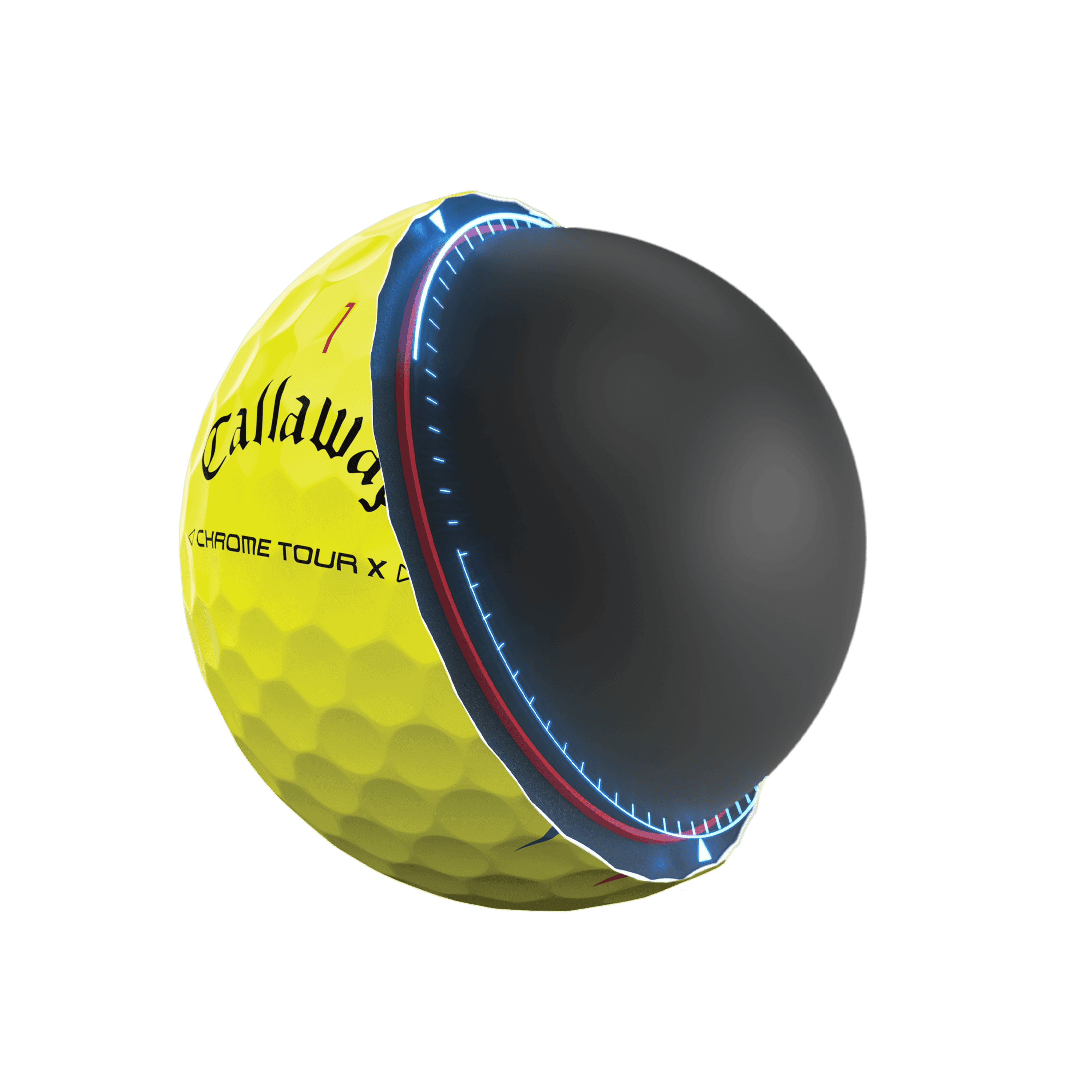 Chrome Tour X Triple Track Yellow Golf Balls features and benefits