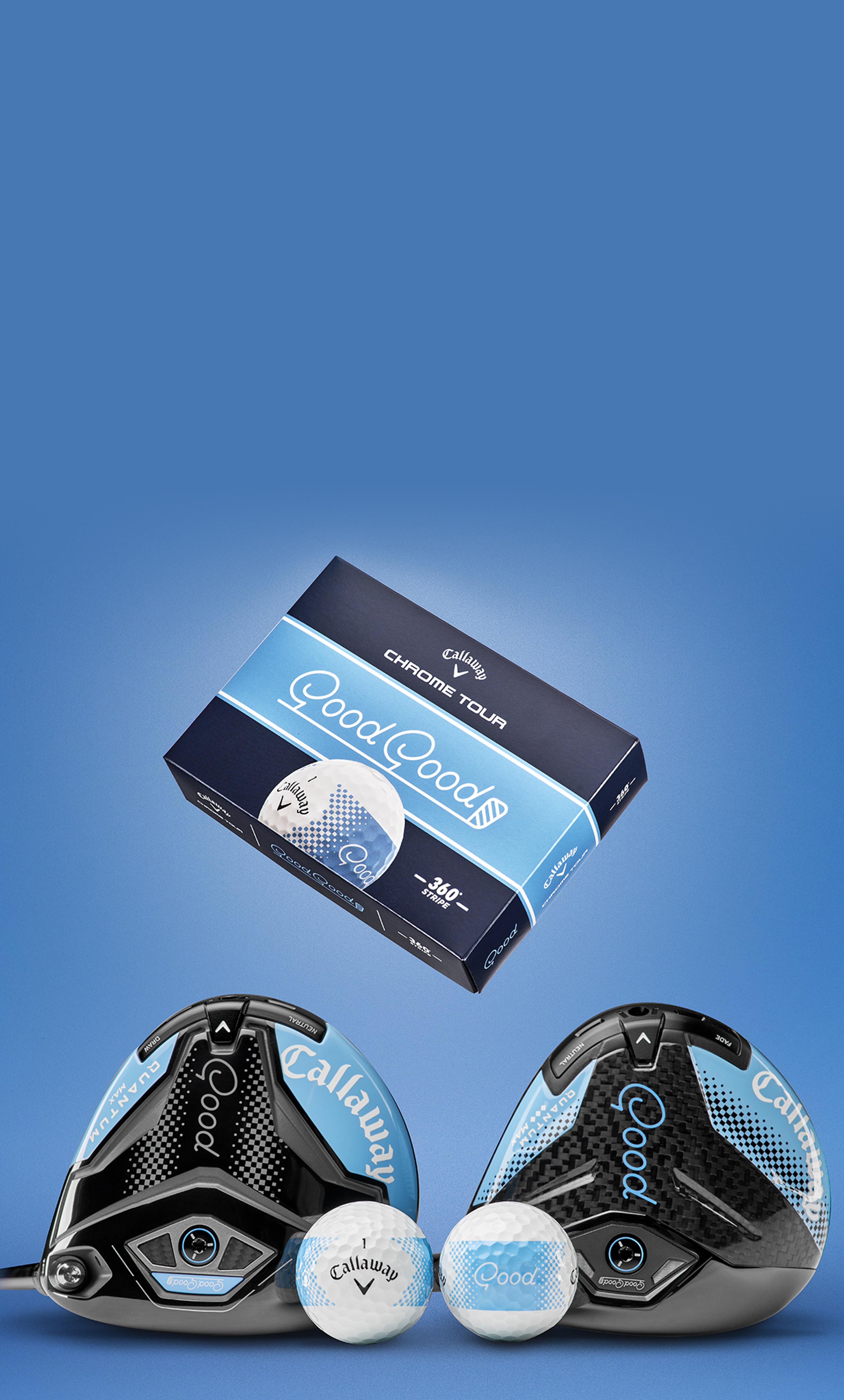 Good Good Stripe Golf Balls and Drivers