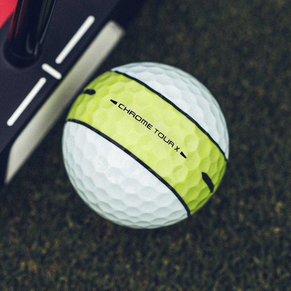 Chrome Tour X 360 Yellow Stripe Golf Balls