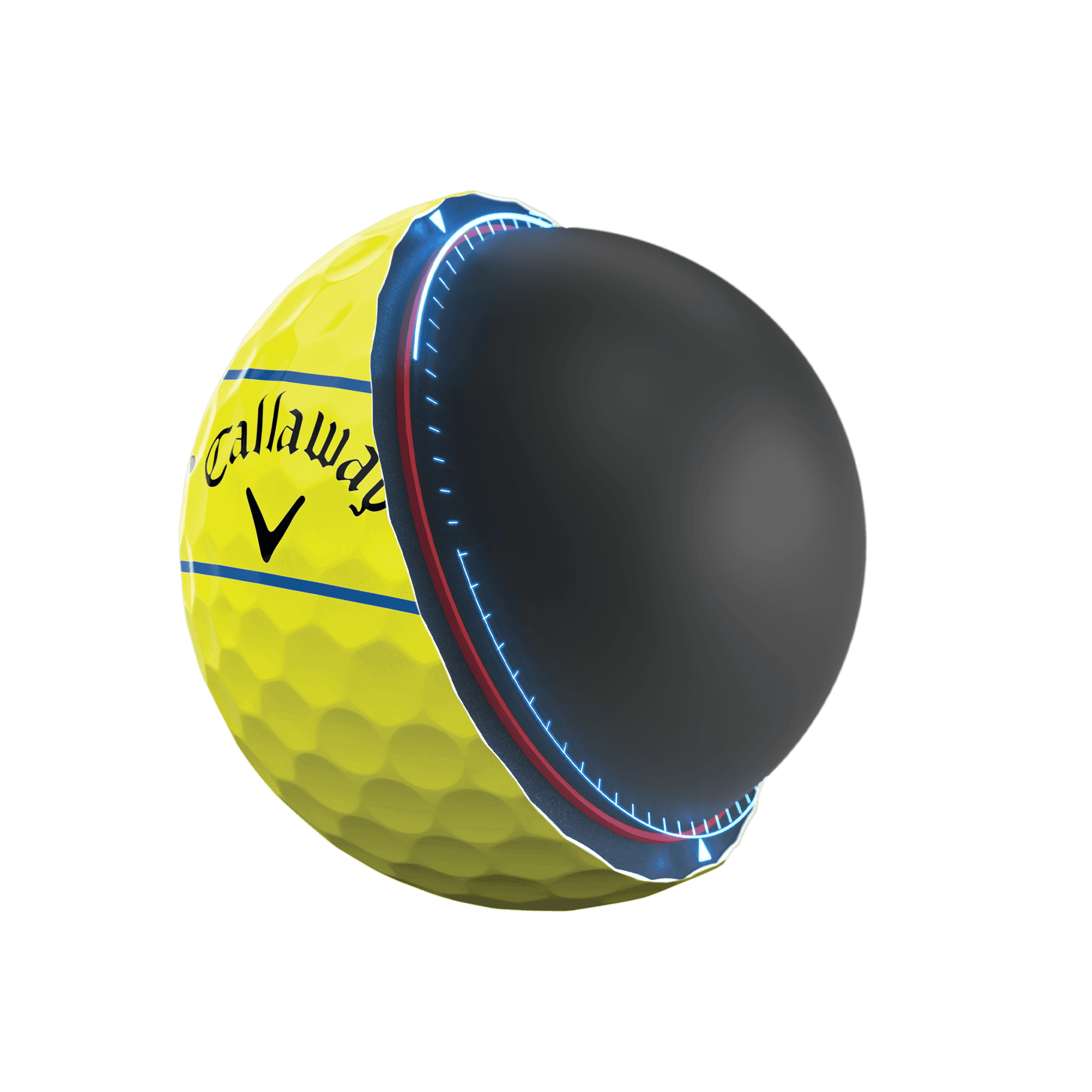 Chrome Tour X 360 Triple Track Yellow Golf Balls features and benefits