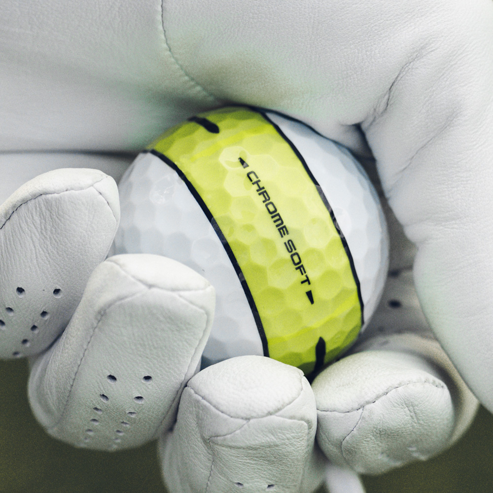 Chrome Soft 360 Yellow Stripe Golf Balls